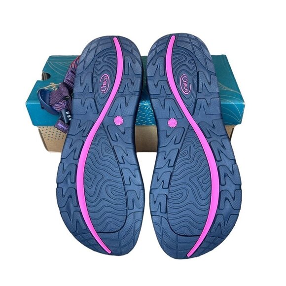 Chaco Zvolv Sandals 12 Wayway Navy Strappy Women's JCH108042 - Picture 6 of 8